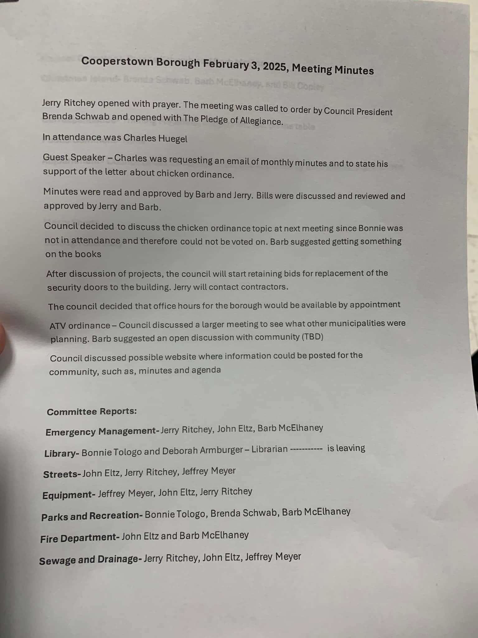 02-2025 Meeting Minutes page 1