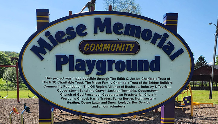 Playground Sign Cooperstown Map